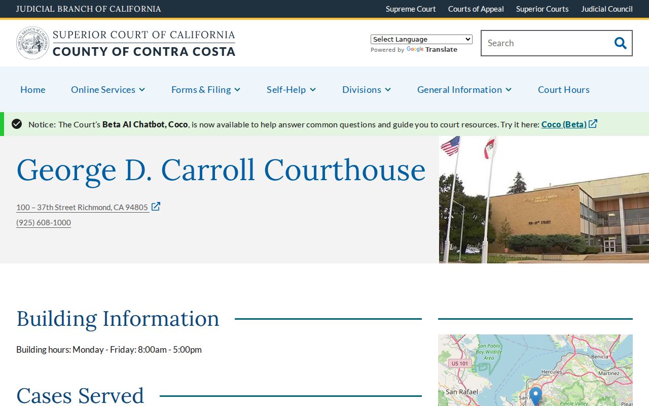 Hercules ZIP code directory George D Carroll Courthouse